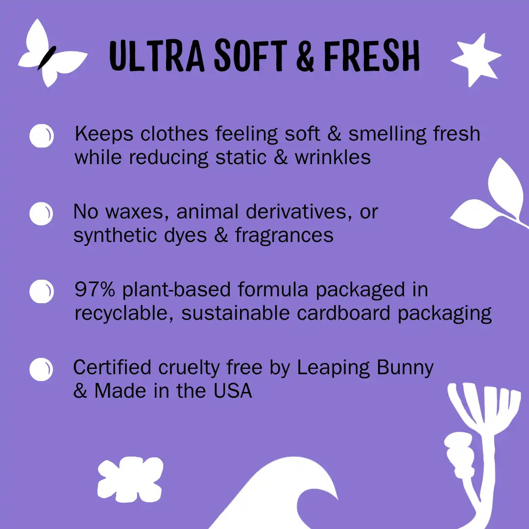 Plant-Based Fabric Softener Dryer Sheets